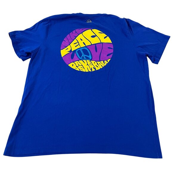 Retro Nike Basketball T-Shirt Men's Size XL Peace Love Hoops Mushroom - Picture 5 of 5